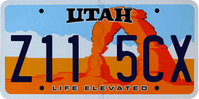 UT license plate Z115CX
