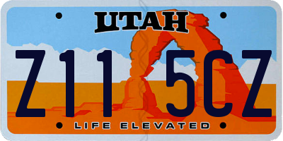 UT license plate Z115CZ