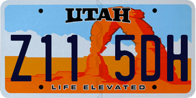 UT license plate Z115DH