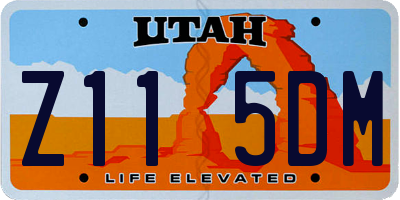 UT license plate Z115DM