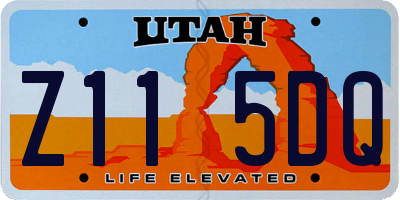 UT license plate Z115DQ