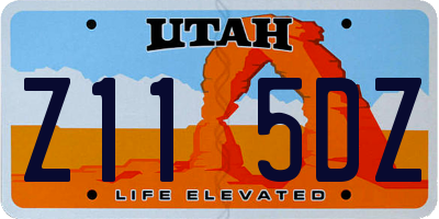 UT license plate Z115DZ