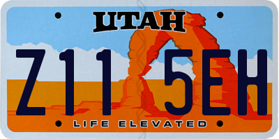 UT license plate Z115EH