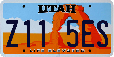 UT license plate Z115ES