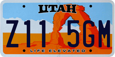 UT license plate Z115GM