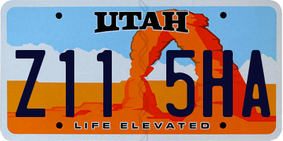 UT license plate Z115HA