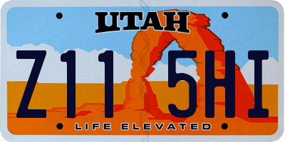UT license plate Z115HI