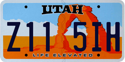 UT license plate Z115IH