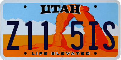 UT license plate Z115IS