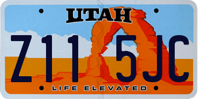 UT license plate Z115JC