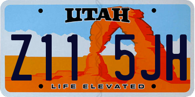 UT license plate Z115JH