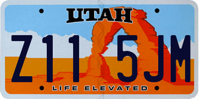 UT license plate Z115JM