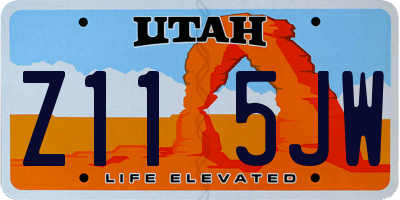UT license plate Z115JW