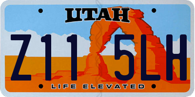 UT license plate Z115LH