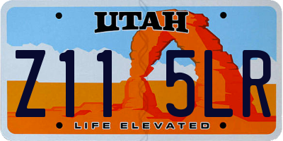 UT license plate Z115LR