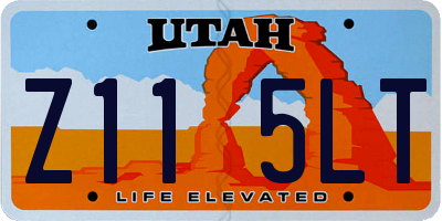 UT license plate Z115LT