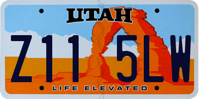 UT license plate Z115LW