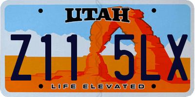 UT license plate Z115LX