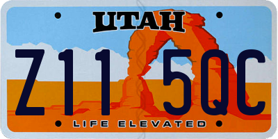 UT license plate Z115QC