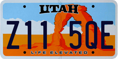 UT license plate Z115QE