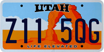 UT license plate Z115QG