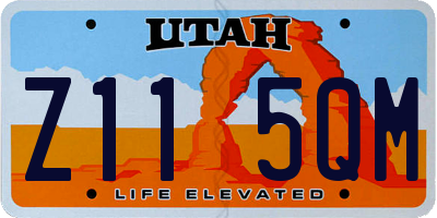 UT license plate Z115QM