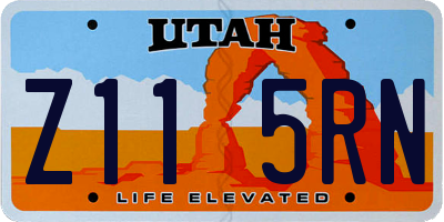 UT license plate Z115RN