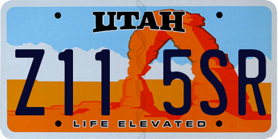 UT license plate Z115SR