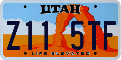 UT license plate Z115TF