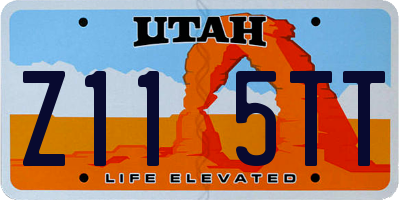 UT license plate Z115TT