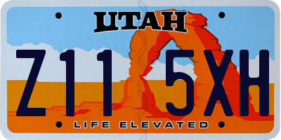 UT license plate Z115XH