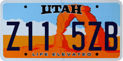 UT license plate Z115ZB