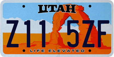 UT license plate Z115ZF