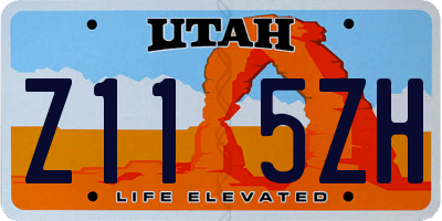 UT license plate Z115ZH