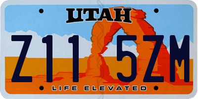 UT license plate Z115ZM