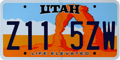 UT license plate Z115ZW