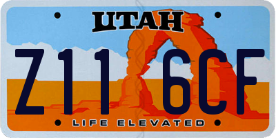 UT license plate Z116CF
