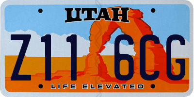 UT license plate Z116CG