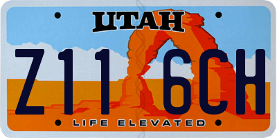 UT license plate Z116CH