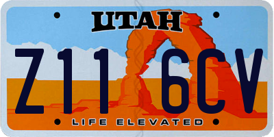 UT license plate Z116CV