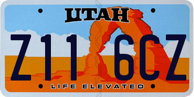 UT license plate Z116CZ