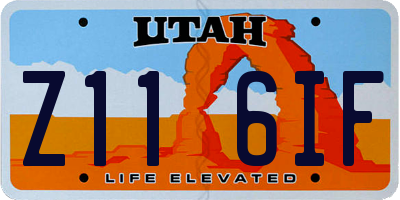 UT license plate Z116IF