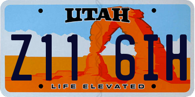 UT license plate Z116IH