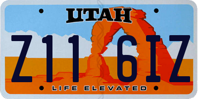 UT license plate Z116IZ