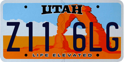 UT license plate Z116LG