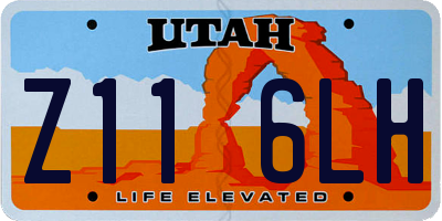 UT license plate Z116LH