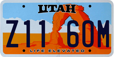 UT license plate Z116OM