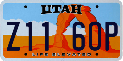 UT license plate Z116OP