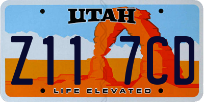 UT license plate Z117CD