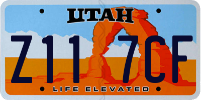 UT license plate Z117CF